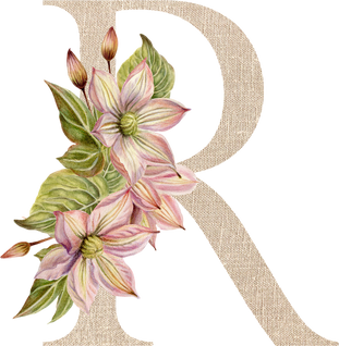 Floral letter R