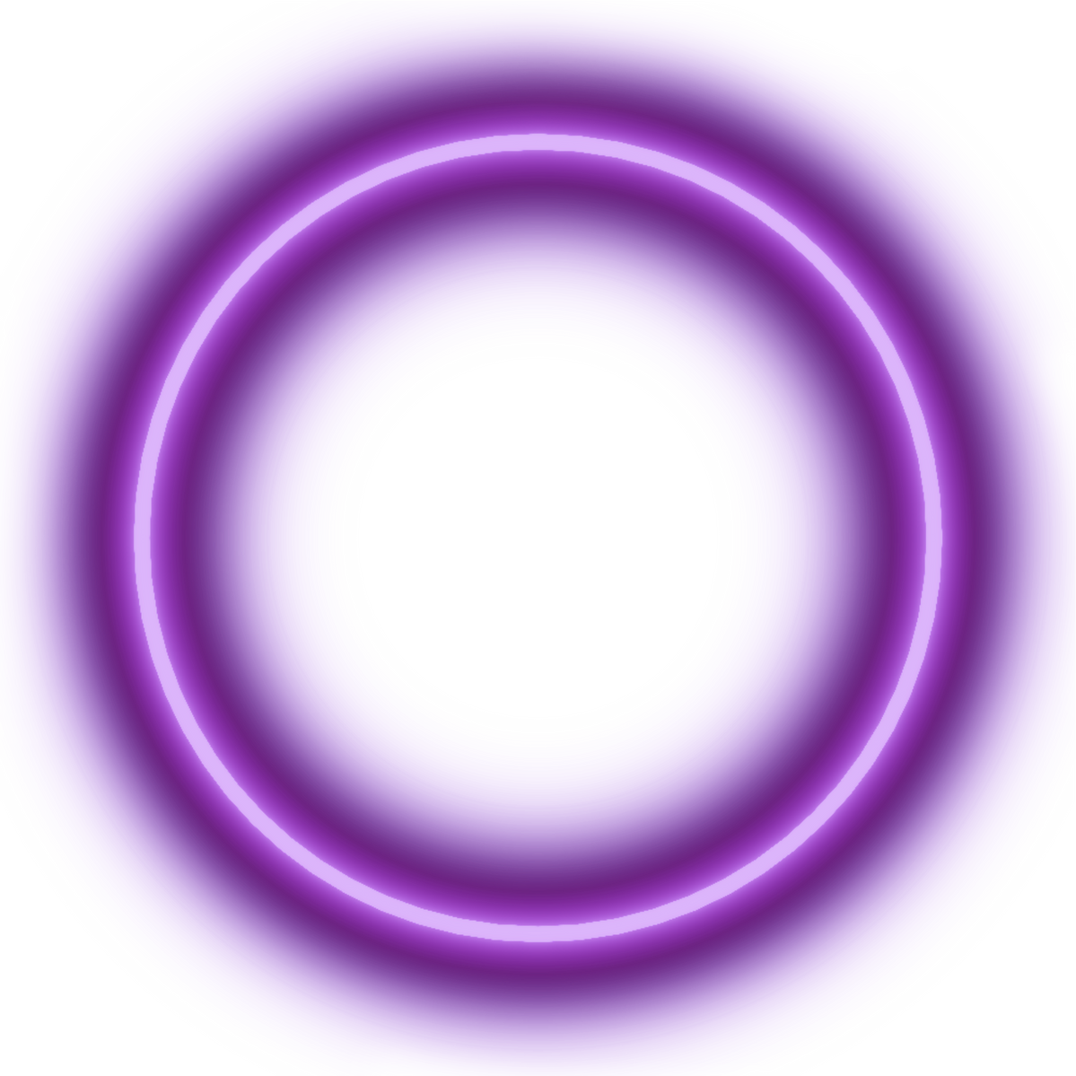 Glowing Purple Neon Circle